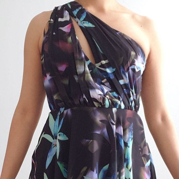 Guess Floral One Shoulder Dress - Picture 1 of 4
